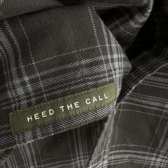 Howler Brothers Shirt Mens Medium Black Gray Quintana Quilted Flannel Plaid - Picture 4 of 11